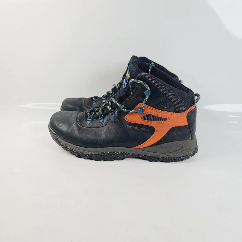 Columbia Men's Black Orange Newton Ridge Leather Ankle‎ Hiking Boot Size 11.5